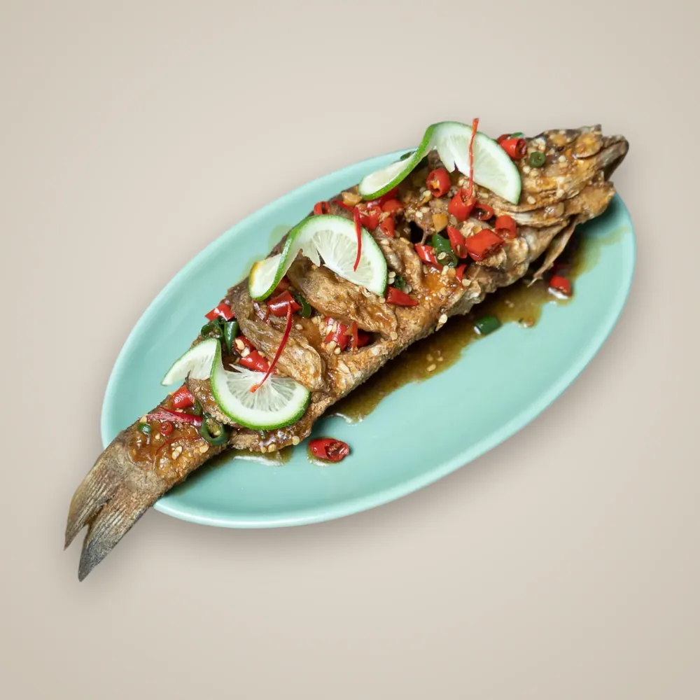 Fried Whole Fish in Spicy Hot Sauce