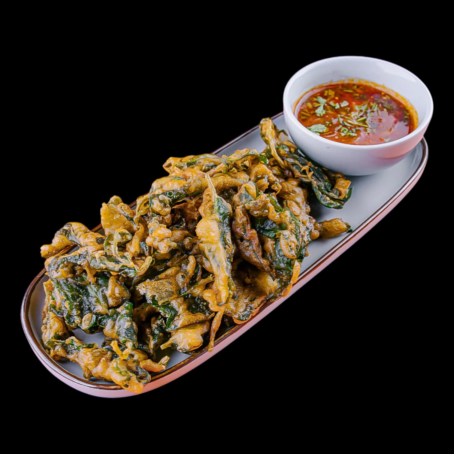 Morning Glory with Larb Gai Dip