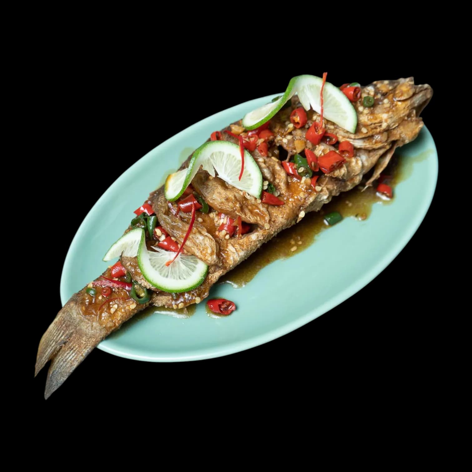 Fried Whole Fish in Spicy Hot Sauce
