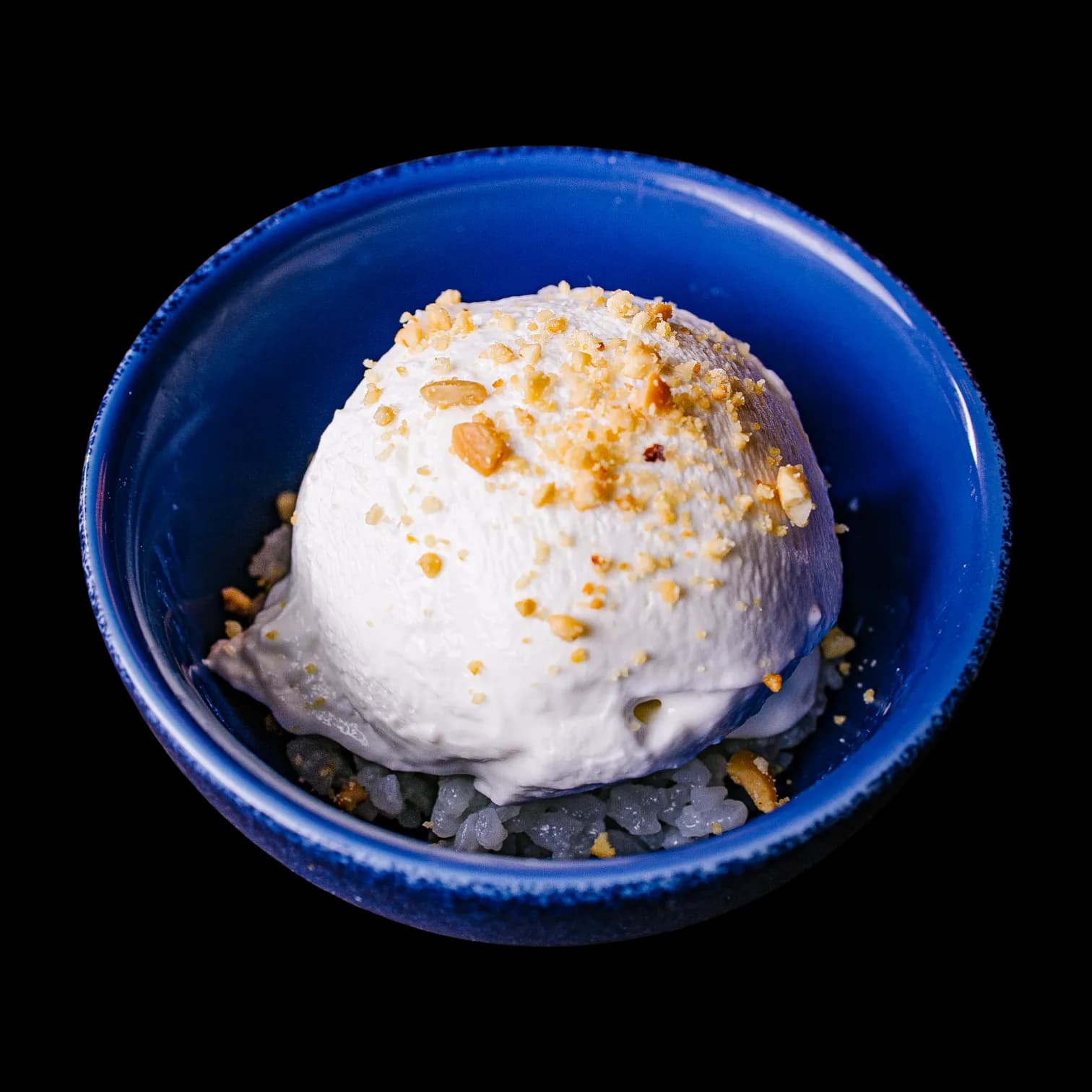Coconut Ice Cream Over Sticky Rice